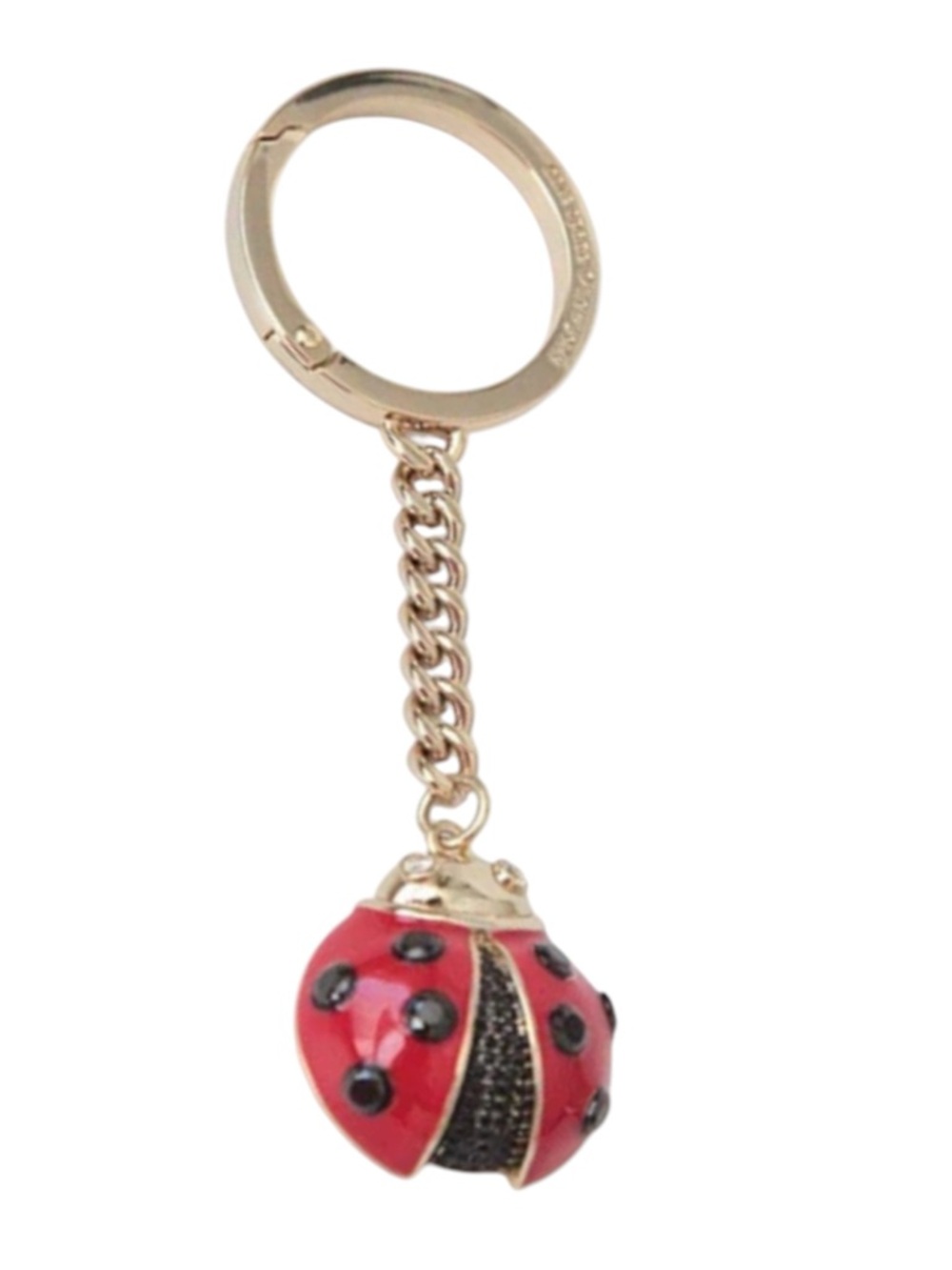 kate spade Gold-Tone Ladybug Key Ring with Red Enamel